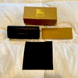 Burberry Sunglass Case, box and lens wipe